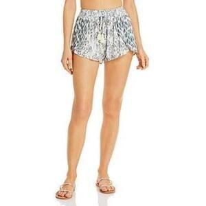 Surf Gypsy Womens Smocked Multicolor Cover Up Swim Shorts S